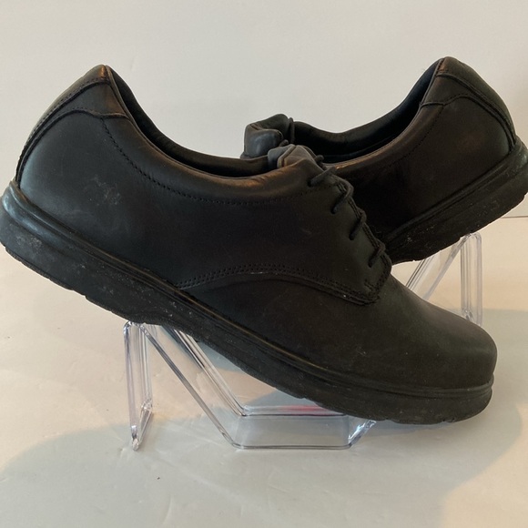 L.L. Bean Other - L.L. Bean Black Leather Work Oxfords No Skid Sole Tie Up Laces. Size 14W